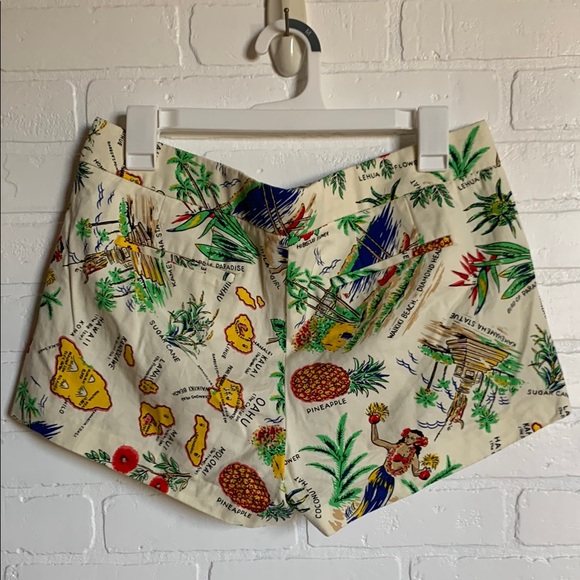 J. Crew Cream Tropical Print Women's Shorts - Picture 4 of 6